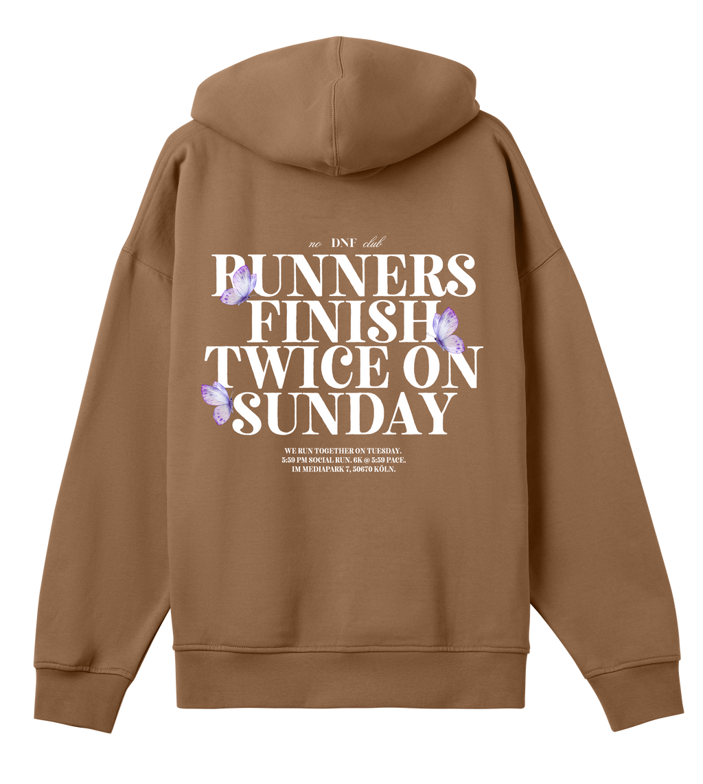 RUNNERS FINISH TWICE ON SUNDAYS Hoodie